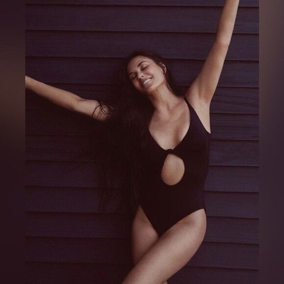 NWT Andie Swim The Santorini One Piece Black Swimsuit Size L - Picture 2 of 13